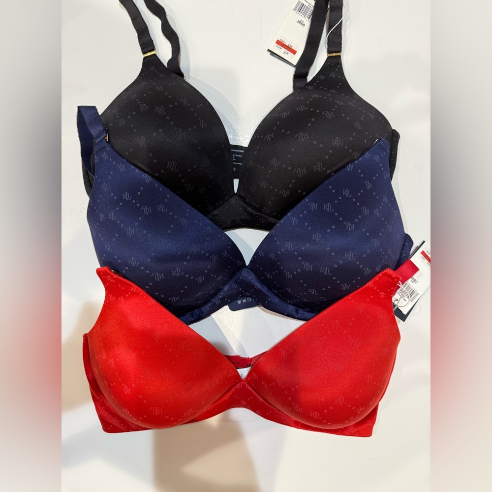 Ralph Lauren Comfort Collection Repeat-Logo Wireless T-Shirt Bras